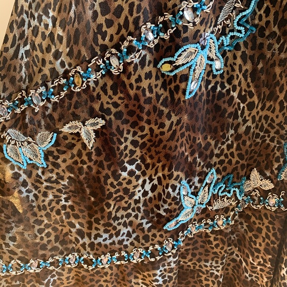 Sue Wong Leopard Beaded Gown - Picture 3 of 4